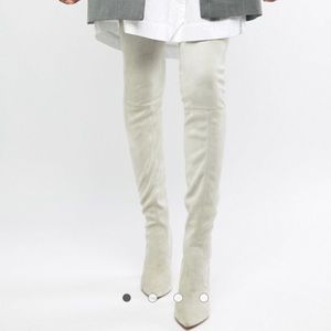 ASOS DESIGN kera pointed thigh high boots